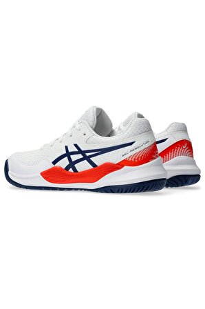 Asics Gel Resolution 9 GS Beyaz Kırmızı Çocuk Tenis Ayakkabısı