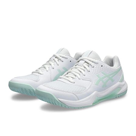 Asics Gel-Dedicate 8 Beyaz/Yeşil Kadın Tenis Ayakkabısı