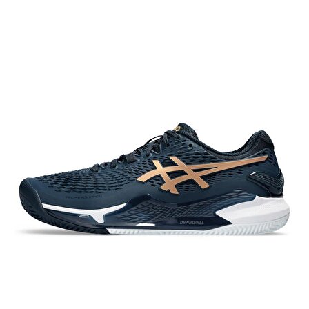 Asics Gel-Resolution 9 Clay Lacivert/Altın Erkek Tenis Ayakkabısı