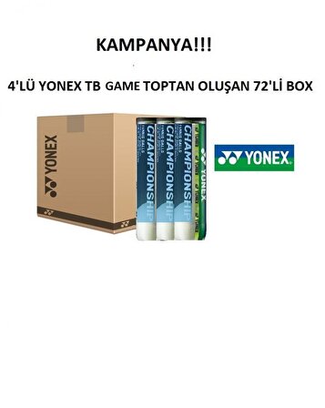YONEX TB CHAMPIONSHIP TENİS TOPU 72'Lİ PAKET-KAMPANYALI