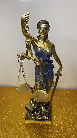 Avukat Adalet Kadın Heykeli Themis Terazi Dekoratif Hakim