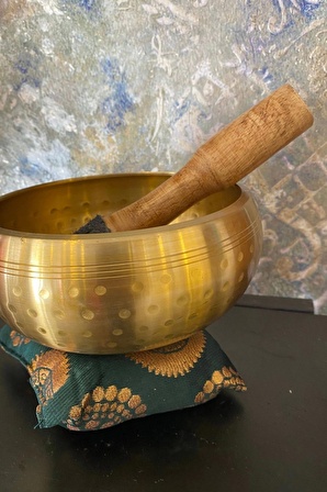 Pirinç Meditasyon Çanı Yoga Çanı Tibet Çanağı Singing Bowl 21 Cm