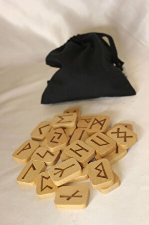 Run Taşları Rune Taşları Ahşap Rune Alfabesi Nordic Runes
