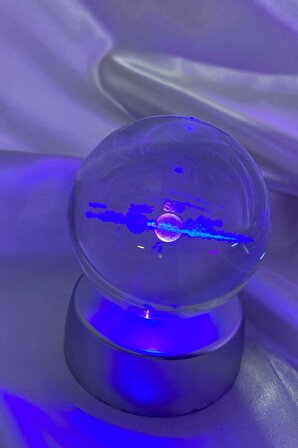 3D Led Işık Cam Küre Çok Işıklı Pilli Samanyolu Güneş Sistemi