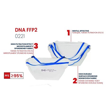 DNA Medical 0221 FFP2 MASKE 10'lu