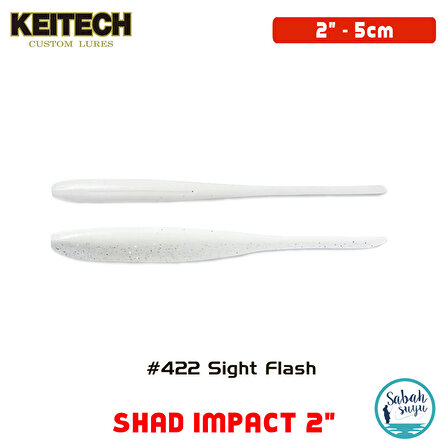 Keitech Shad Impact 5cm (2") #422 Sight Flash Silikon Balık