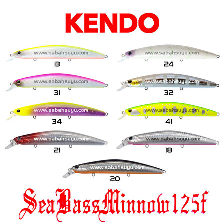 Kendo Seabass Minnow 125F 12.5cm 21gr. Sahte Balık Renk 13
