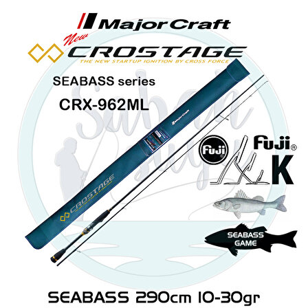 Major Craft Crostage CRX-962ML Seabass (2P) Spin Kamış 293cm 10-30gr