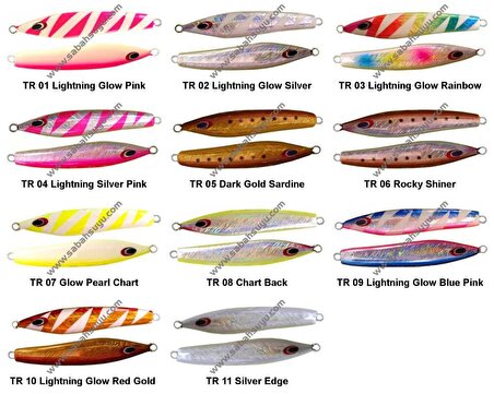 Sea Falcon Cast Jig 30gr TR-02 Lightning Glow Silver