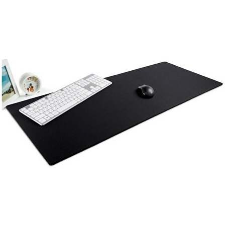 90x40cm XL 4mm Büyük Kaymaz Mousepad Mat Desensiz Siyah