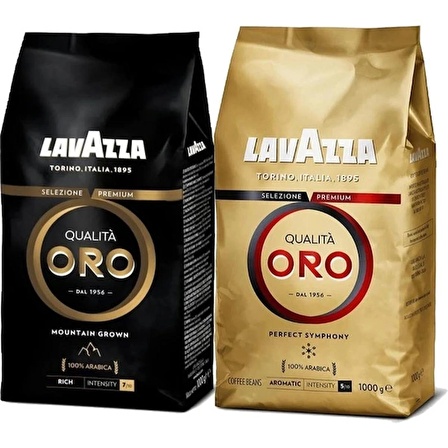 Lavazza Oro Black 1kg ve Lavazza Qualitta Oro 1 kg ( Toplam2 Kg)