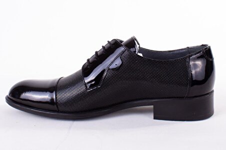 Fermend 127 Siyah Rugan Klasik Deri Erkek Ayakkabı