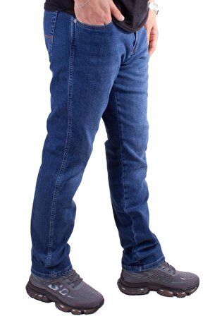 Twister Vegas 132-265 Mavi Yüksek Bel Rahat Paça Erkek Jeans Pantolon