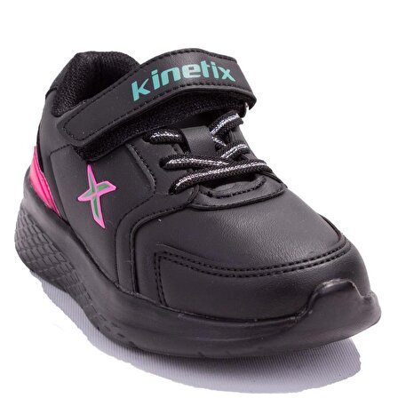 Kinetix Marned Siyah Fuşya Ortopedik Günlük Kız Çocuk Spor Ayakkabı