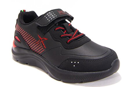 Kinetix Roars Siyah Kırmızı Ortopedik Günlük Erkek Çocuk Spor Ayakkabı