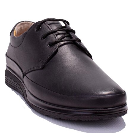 Dagoster DMA08-430KS Siyah Ortopedik Günlük Deri Erkek Ayakkabı
