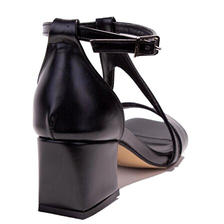 Dagoster DZA07-928015 Siyah Klasik Topuklu Kadın Ayakkabı
