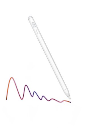 Apple iPad 10.2 2021 (9.Nesil) Uyumlu Eğime Göre Çizgi Kalınlığı Değişen Şarjlı Dokunmatik Ekran Kalemi Stylus Pen