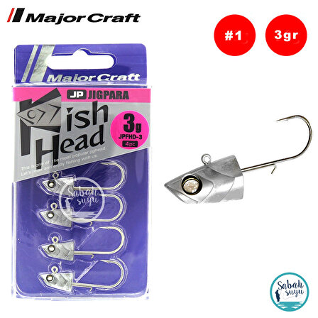 Major Craft Jigpara Fish Head JPFHD-3gr #1 (4 Adet)