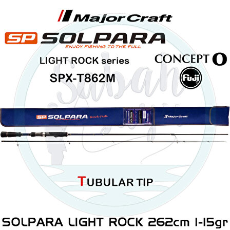 Major Craft Solpara SPX-T862M Tubular 262cm 1-15gr (2P) LRF Kamış