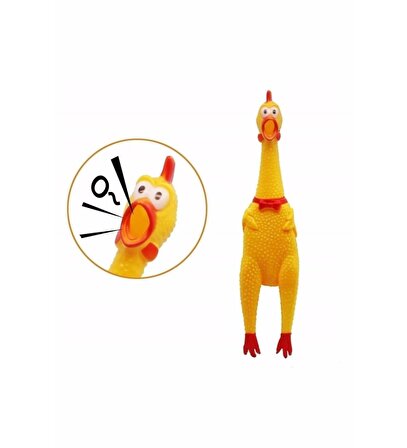 Komik Bağıran Tavuk, Horoz, Shrilling Chicken Oyuncak - Büyük Boy (30 cm)