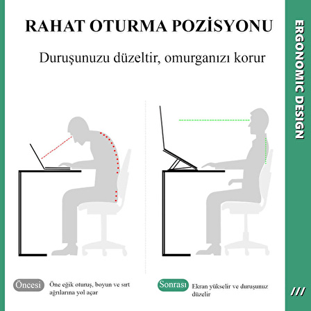 Laptop Standı Katlanabilir Telefon Tutuculu Laptop Tutucu Notebook Standı Bilgisayar Standı as