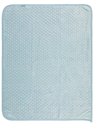Albimini Polyester Kabartmalı 80x100 cm Bebek Battaniyesi Mavi