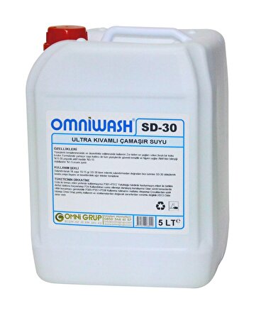Omniwash SD-30 Konsantre Sıvı Çamaşır Suyu 5 lt