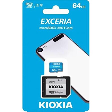 KIOXIA 64GB EXCERIA MICRO SDHC UHS-1 C10 100MB/sn