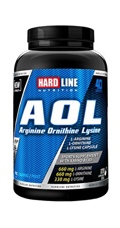 Hardline Nutrition Aol 120 Kapsül Arginine, Ornitin ve Lizin