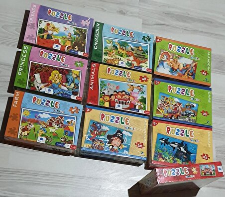 Puzzle Yapboz 9 lu Set Dokuz kutu Set 430 Parça (+5 yaş)