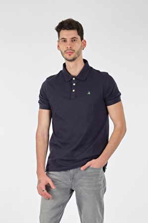 Porto Cervo Polo Yaka Slim Fit Kısa Kollu Lacivert Erkek T-shırt 221220200