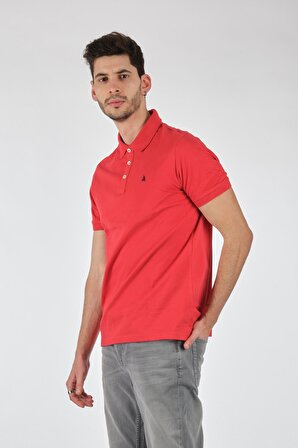 Porto Cervo Polo Yaka Slim Fit Kısa Kollu Kırmızı Erkek T-shırt 221220200