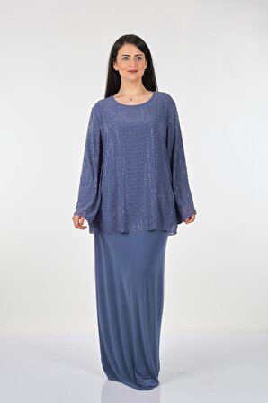 Rozeşah Mavi Kadın Elbise 2216329