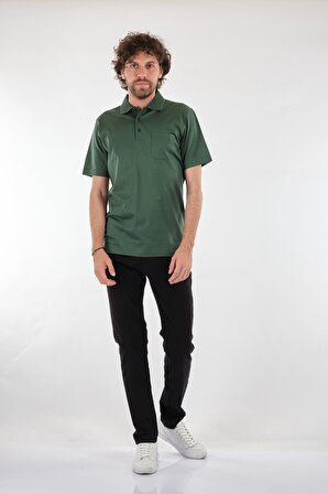 Nehir Polo Yaka Yeşil Erkek T-Shirt 221100106