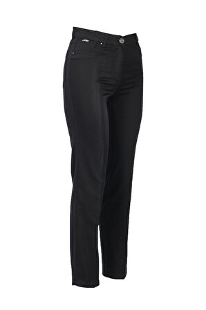 Seleste Bol Paça Normal Bel Siyah Kadın Pantolon Y506