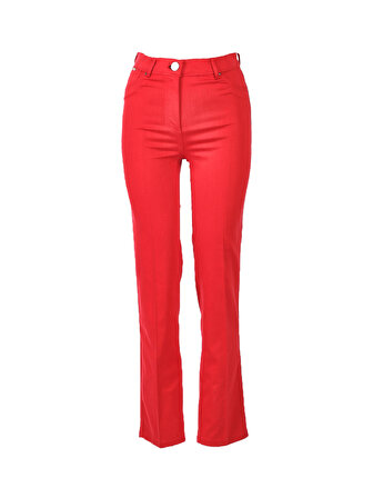 Seleste Bol Paça Normal Bel Kırmızı Kadın Pantolon Y506