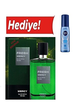 Fresh Eau De Parfüm Orjinal Kutulu 50 Ml Edp Erkek Parfüm + (75 Ml Nivea Men Deodorant Hediye)