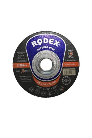Rodex 115 x 1.0 x 22 Paslanmaz Çelik (Inox) Kesme Taşı 5 ADET