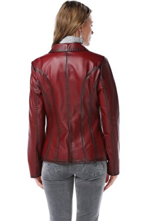 DERİCLUB YB358 Gerçek Deri Kadın Ceket
