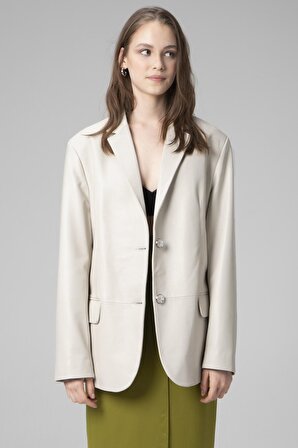 DERİCLUB WM005 Blazer Kadın Deri Ceket