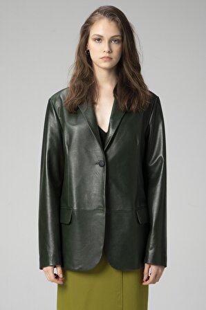 DERİCLUB WM005 Blazer Kadın Deri Ceket