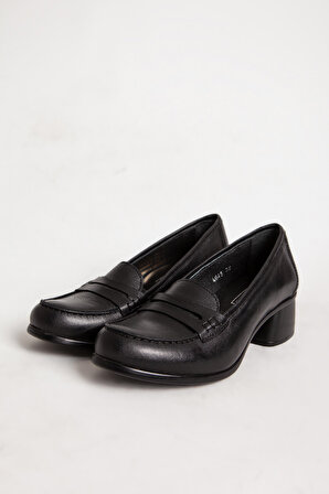 DERİCLUB 04045 Hakiki Deri Kadın Topuklu Ayakkabı