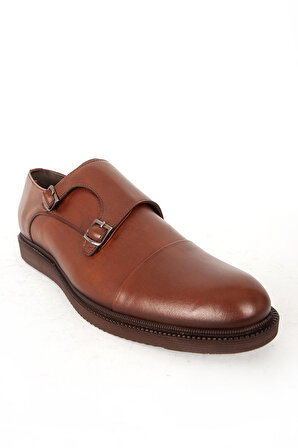 DERİCLUB 03253 Gerçek Deri Çift Tokalı Erkek Klasik Ayakkabı