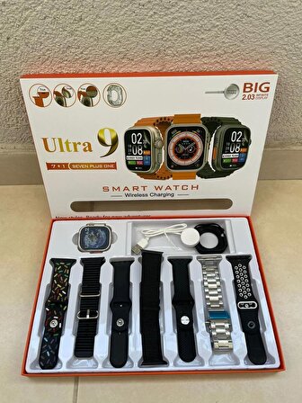 Watch Ultra 7 Kordonlu Koruma Kılıfı 49mm Watch 9 Ultra Akıllı Saat Hediye Paketi
