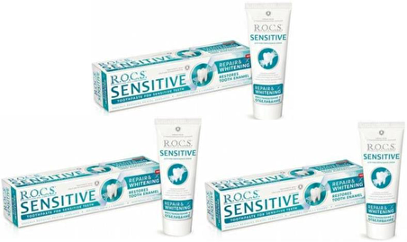 R.O.C.S. Sensitive Beyazlatma Diş Macunu 3x75 ml 
