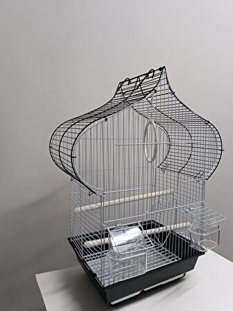 NetX Damla Siyah Kafes H1105A-R 40x23x52 cm Kanarya Muhabbet Kuşu için
