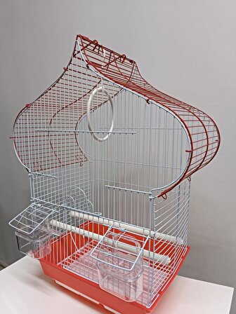 NetX Damla Kırmızı Kafes H1105A-R 40x23x52 cm Kanarya Muhabbet Kuşu için