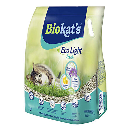 Biokat's Eco Light Fresh Spring Blossom Bahar Çiçeği Kokulu Pelet Kedi Kumu 2x5 Lt 