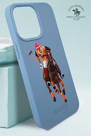 Santa Barbara Polo Jockey Serisi iPhone 14 Pro için Fuchsia Lüks Deri Kılıf